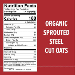 One Degree Sprouted Oats in a bag, gluten-free and non-GMO.