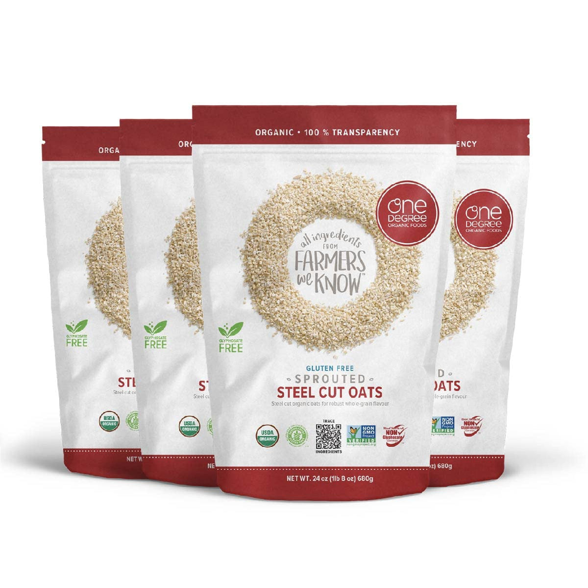 One Degree Sprouted Steel Cut Oats pack ready for a wholesome breakfast.