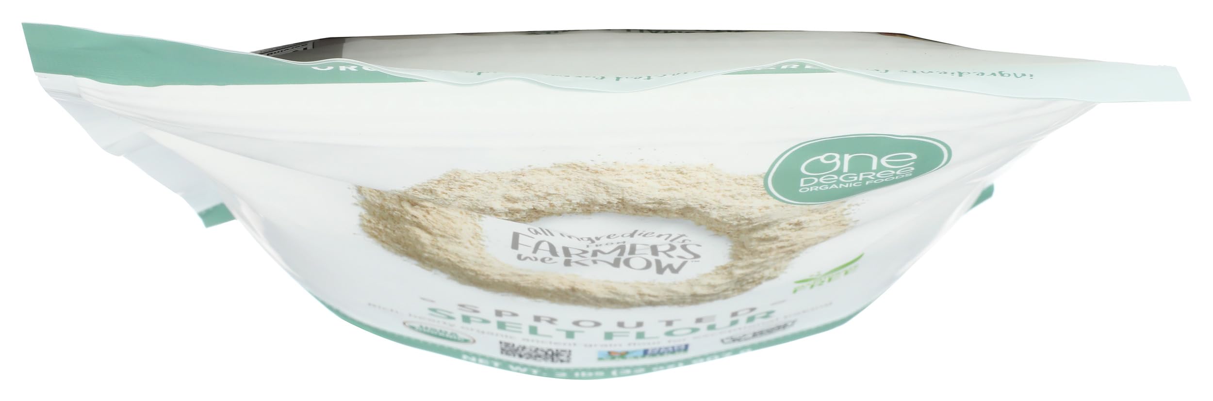 One Degree Sprouted Spelt Flour measured with cups for precise baking.