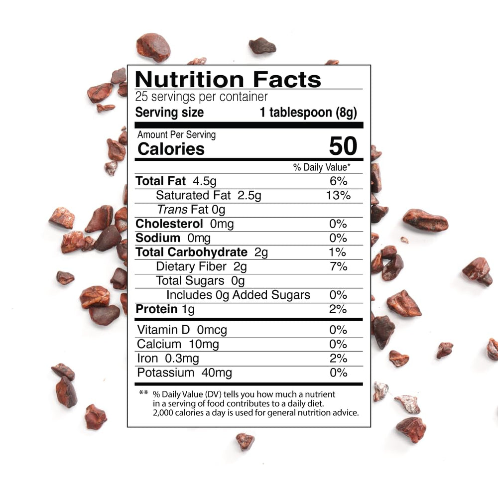 Cacao nibs used in baking applications to deepen chocolate flavor.