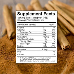 WAAYB ground cinnamon powder in jar delivering smooth texture for smoothies and lattes.