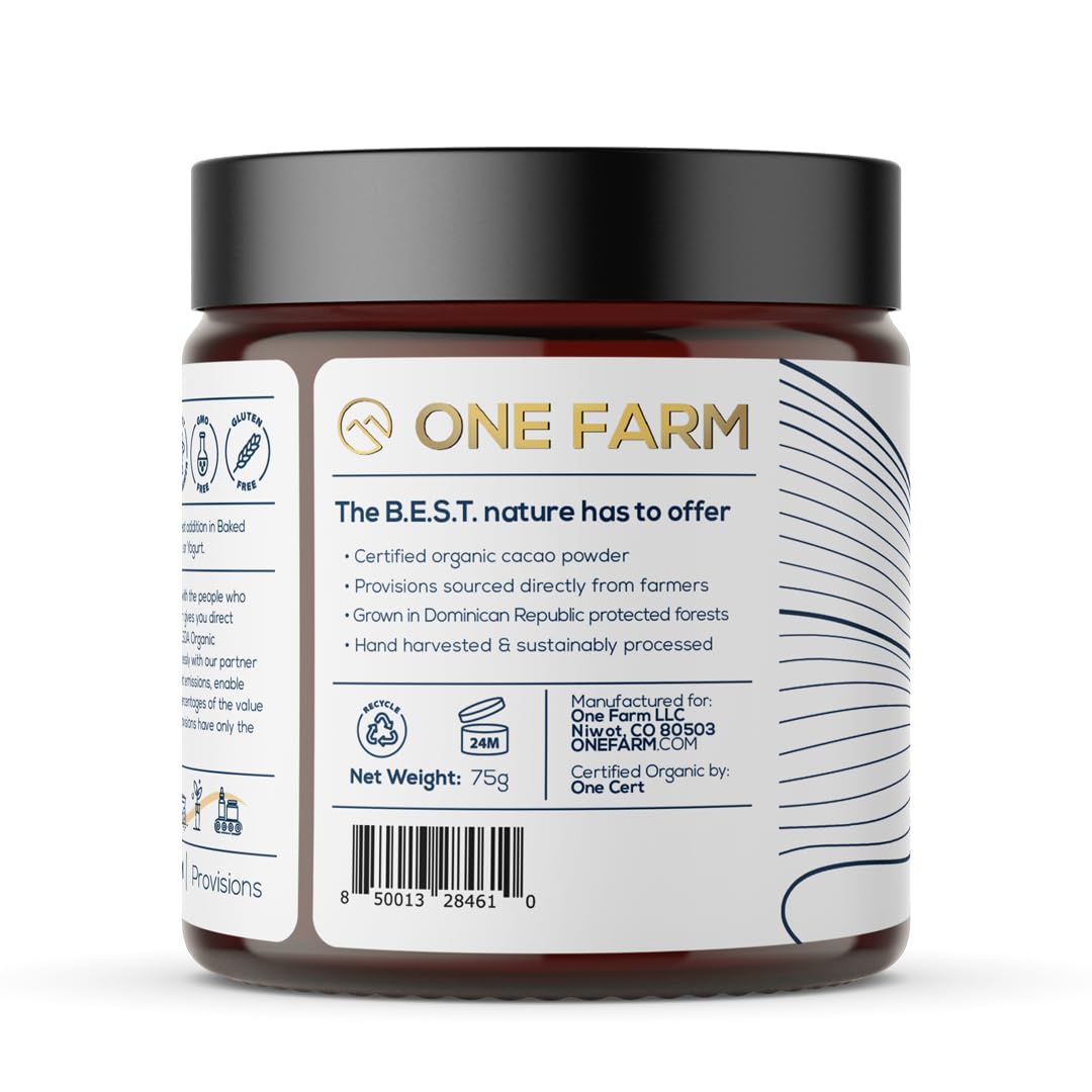 Non-GMO, fair-trade vegan cacao powder from One Farm by WAAYB.