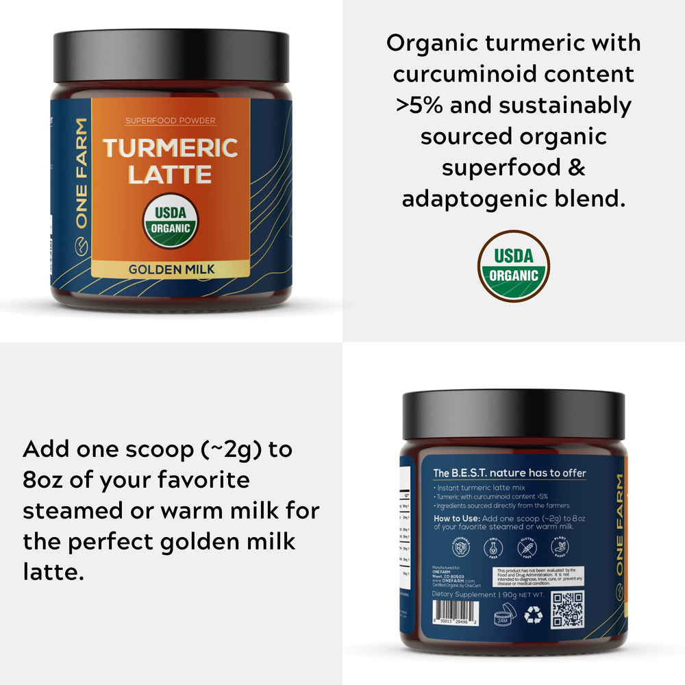 One Farm by WAAYB turmeric latte powder measuring spoon.