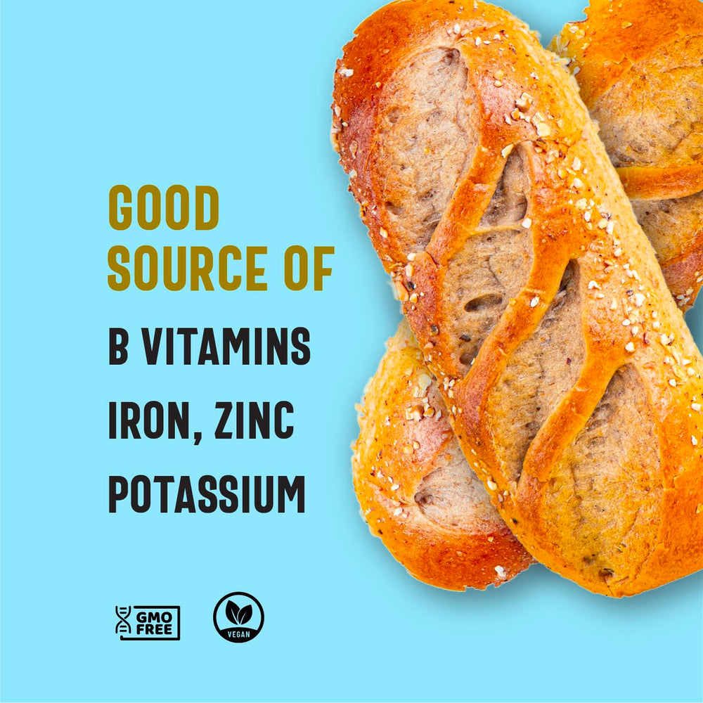 One in a Mill kosher-certified label on yeast packaging for versatile baking.