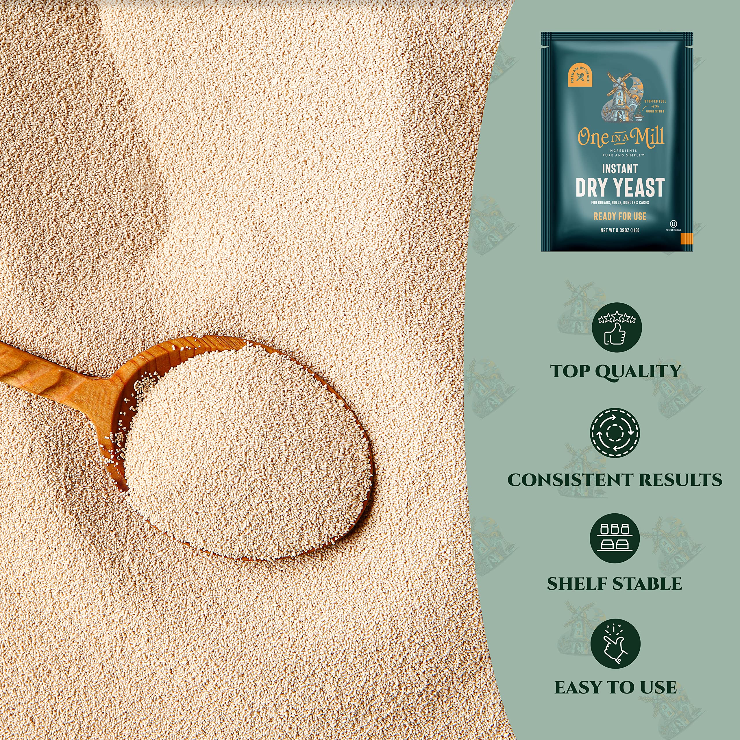 One in a Mill kosher certification label signaling trusted quality.