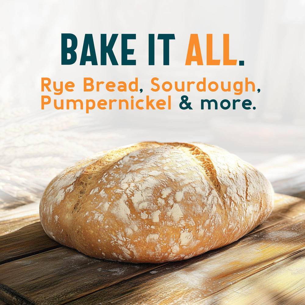 One in a Mill measuring spoon with rye flour shows precise prep.