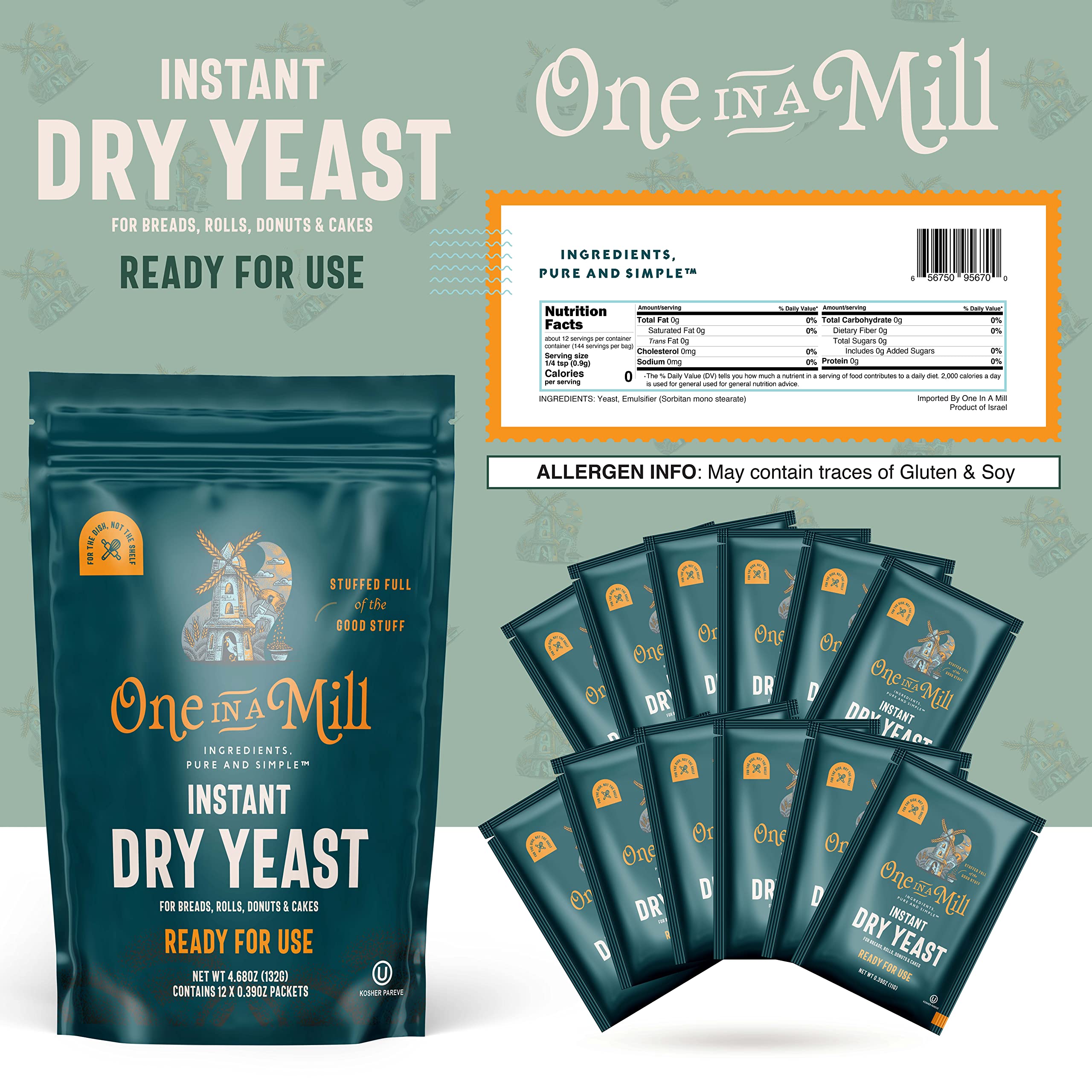 One in a Mill rapid-rise yeast dough demonstrating fast leavening.