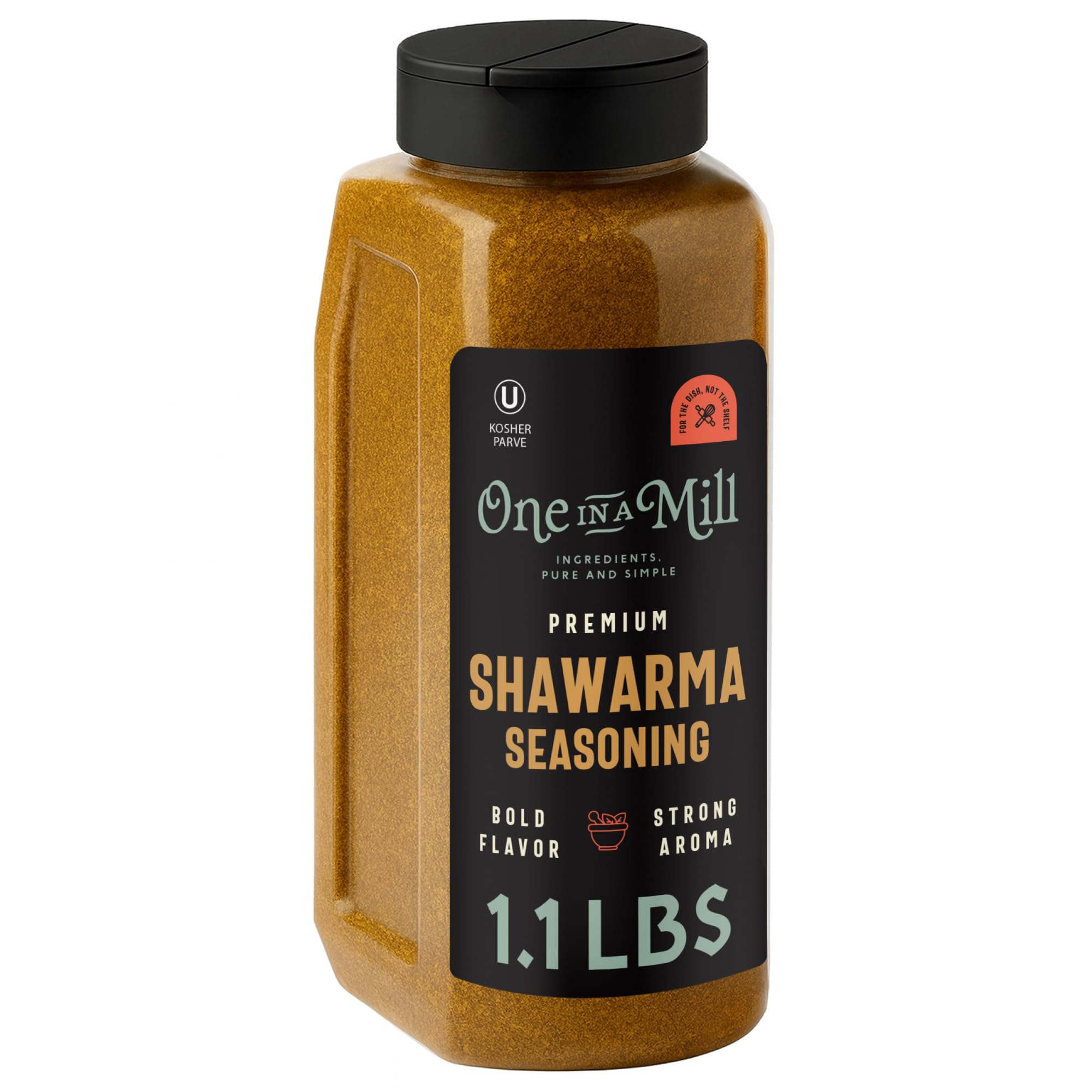 ONE IN A MILL shawarma spice dust pour captures easy and quick seasoning for flavorful meals.