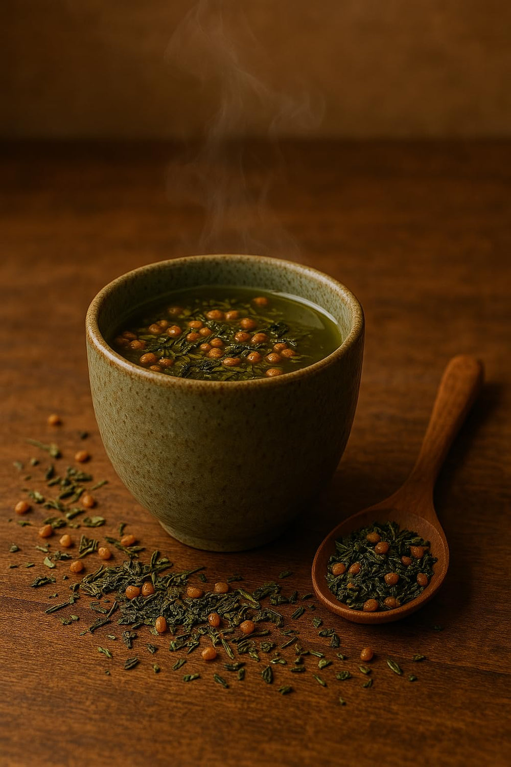 One With Tea Genmaicha organic certification label highlights USDA Organic sourcing.