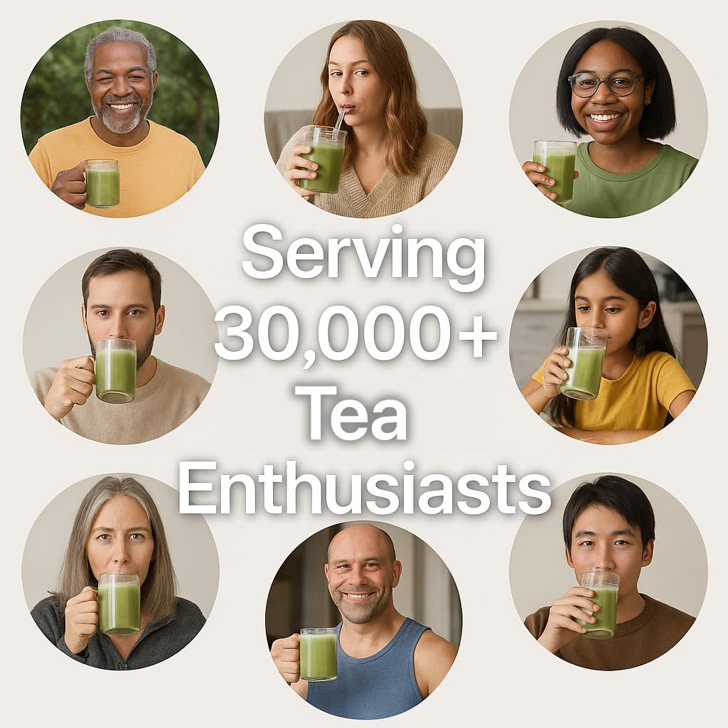 ONE WITH TEA Sencha loose leaf cup-brew shows quick steep, smooth flavor in minutes.