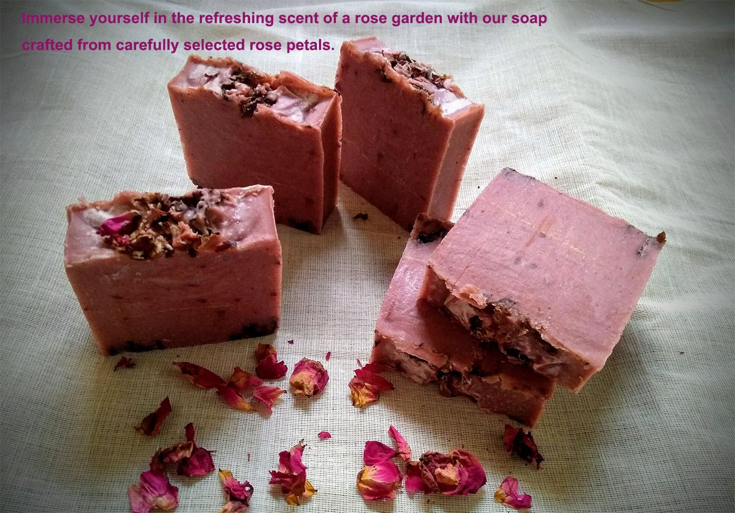 OneDove floral crafts with petals and buds for soaps and bath products.