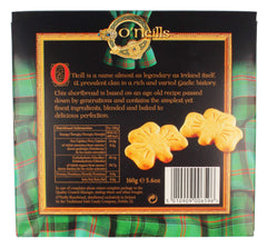 Close-up of O'Neills Shamrock Shortbread texture, buttery and crumbly.
