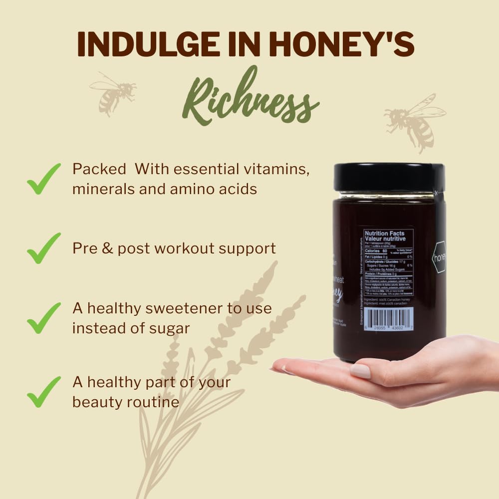 OneRoot Buckwheat Honey dark color shot signals premium, unheated quality.