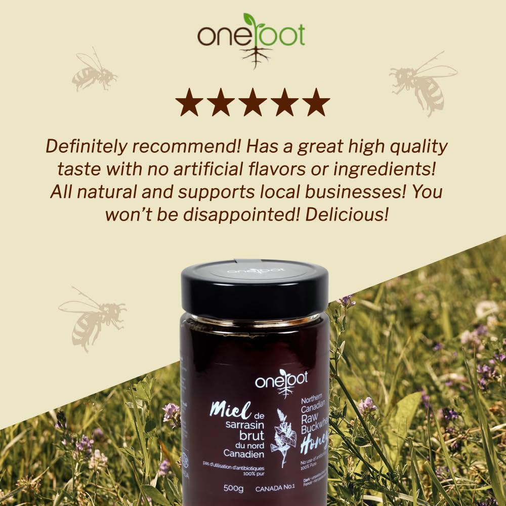OneRoot Buckwheat Honey tasting spoon captures deep hue and aroma.