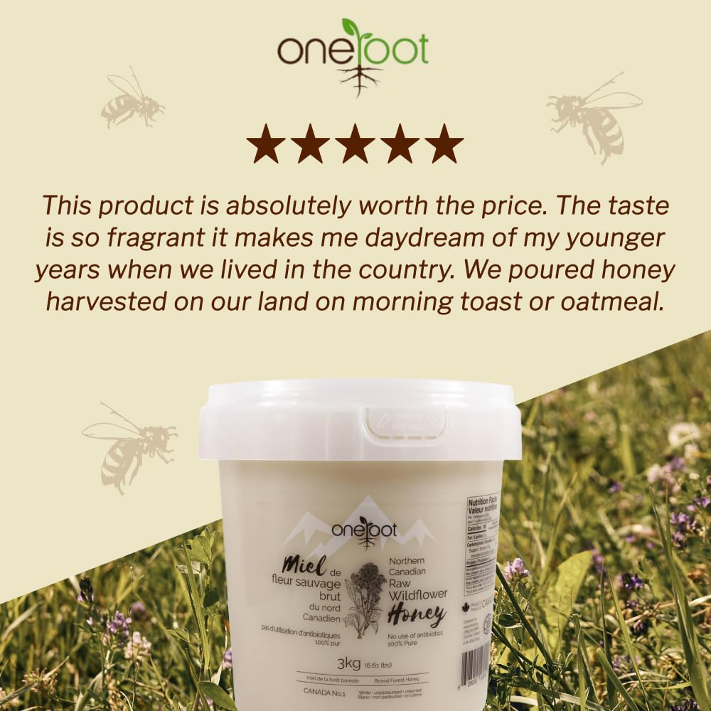 OneRoot honey jars shown as premium, unfiltered source for spreads