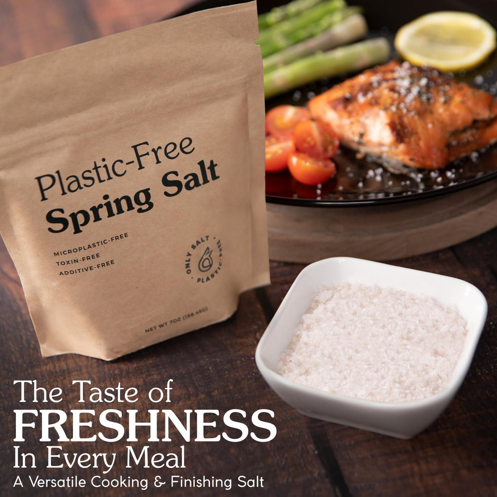 Only Ancient Spring Salt in kitchen use adds seasoning and texture.