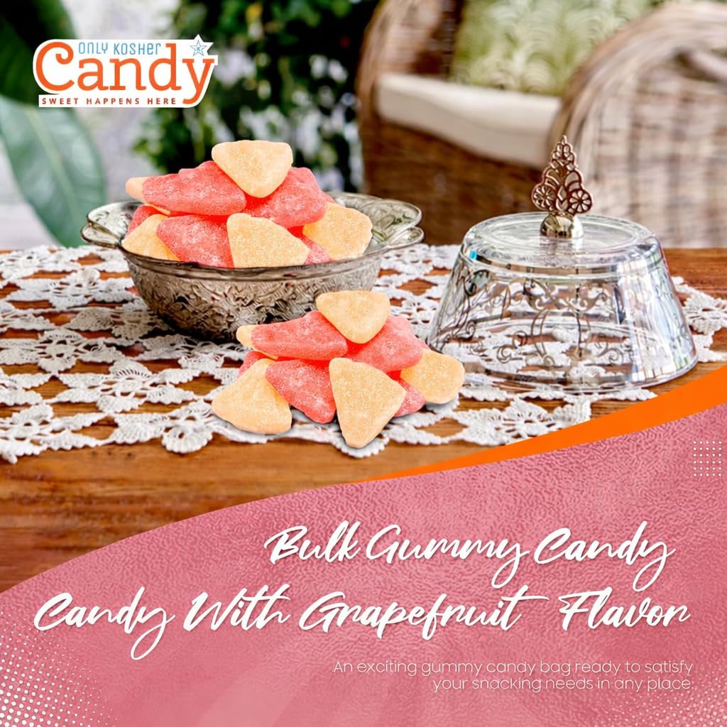 Only Kosher Candy grapefruit gummies make a versatile gift for birthdays or holidays.