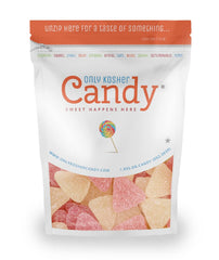 Only Kosher Candy grapefruit gummy slices provide a fresh, fruity bite for quick snacking.
