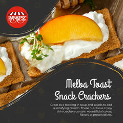 Only Kosher Candy Melba toast slices close-up showing light golden texture, ideal for snacking