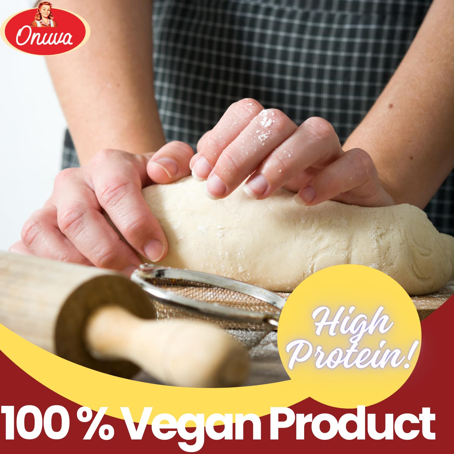 Onuva Vital Wheat Gluten in bread dough promoting rise and structure.