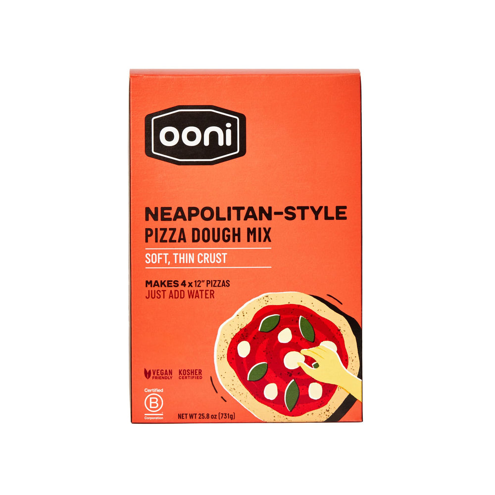 Ooni Neapolitan dough mix package ready to mix for home pizza nights.