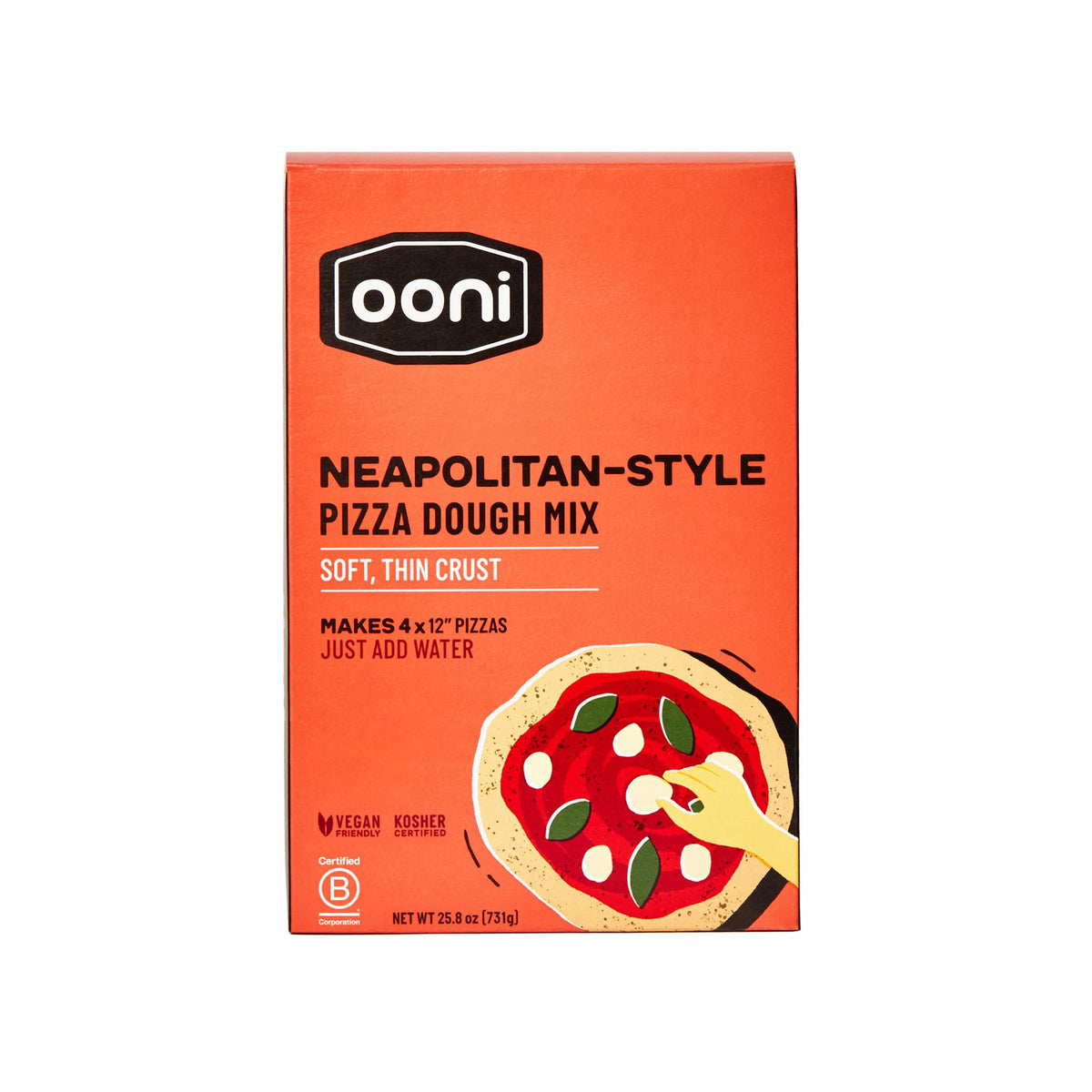 Ooni Neapolitan dough mix package ready to mix for home pizza nights.