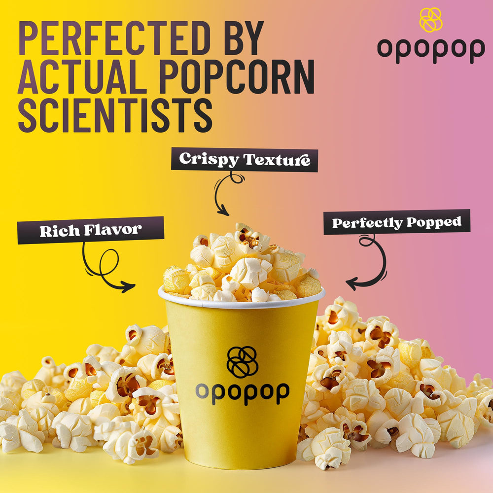 Opopop 9-pack box demonstrates a ready-to-share popcorn supply.