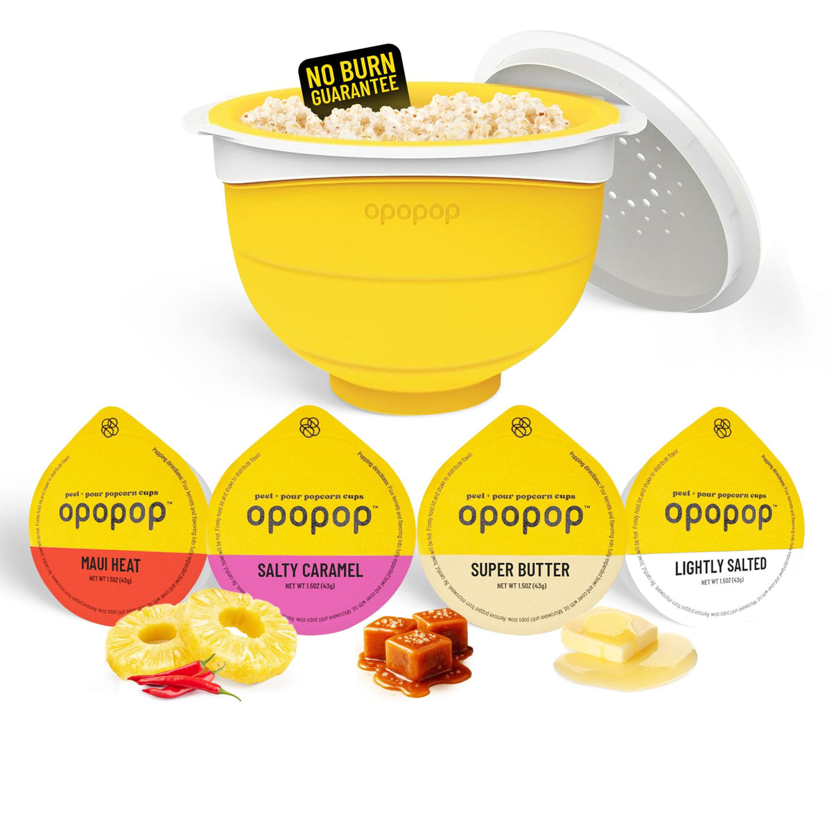 Opopop collapsible popcorn popper ready for compact storage and quick use