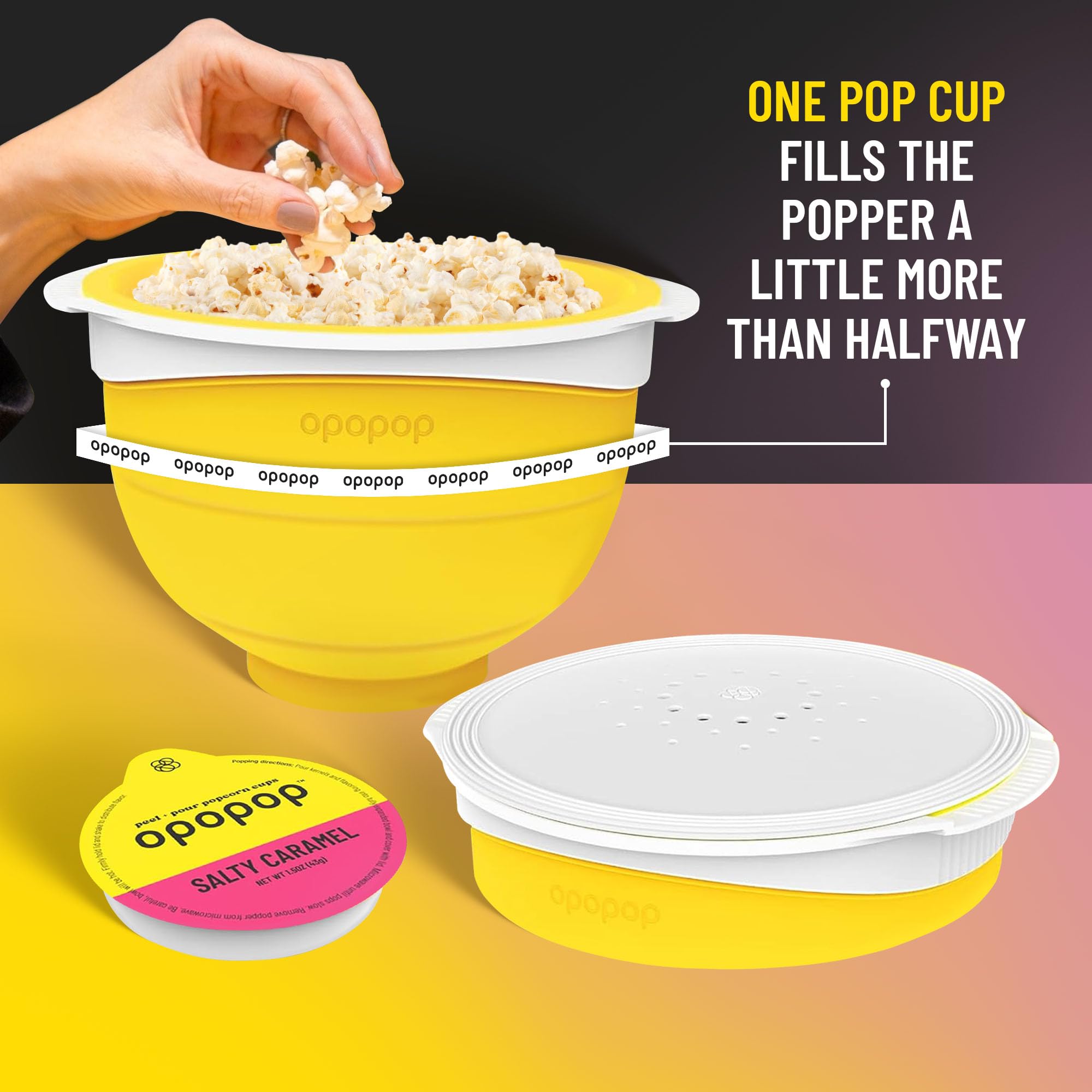 Opopop gluten-free and non-GMO labeling signals clean ingredients.