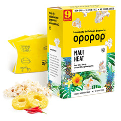 Opopop Maui Heat bag ready to pop, delivering sweet and spicy flavor in minutes.