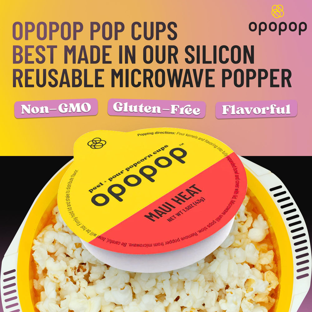 Opopop Maui Heat microwave pop process for fast after-school treats