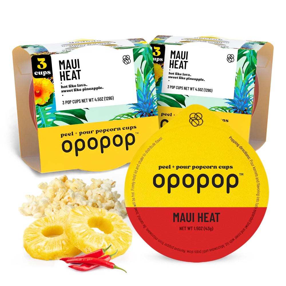 Opopop Maui Heat pop cups six-pack ready for quick island-inspired snacking