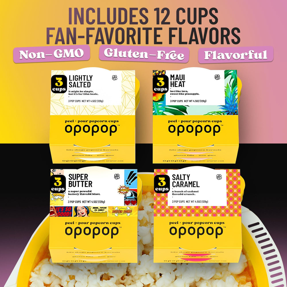 Opopop super butter popcorn cups with rich aroma