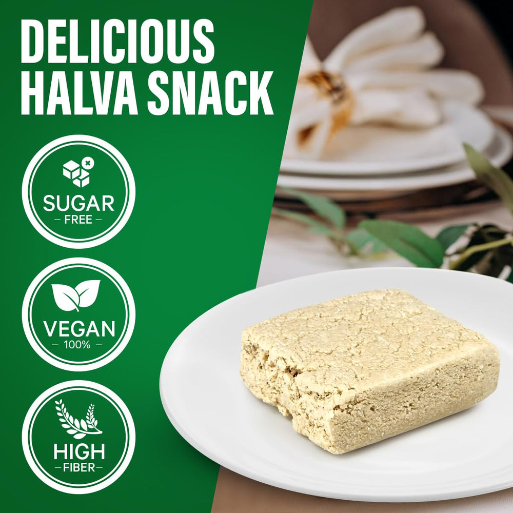 Oppenheimer Halva melts softly, highlighting creamy sesame flavor.