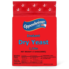 Oppenheimer USA Instant Dry Yeast 500g packaging front, long shelf life.