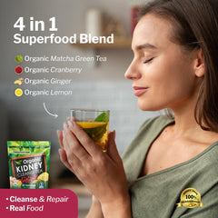 Opportuniteas Organic Cranberry Lemon Ginger infusion image for refreshing hydration.