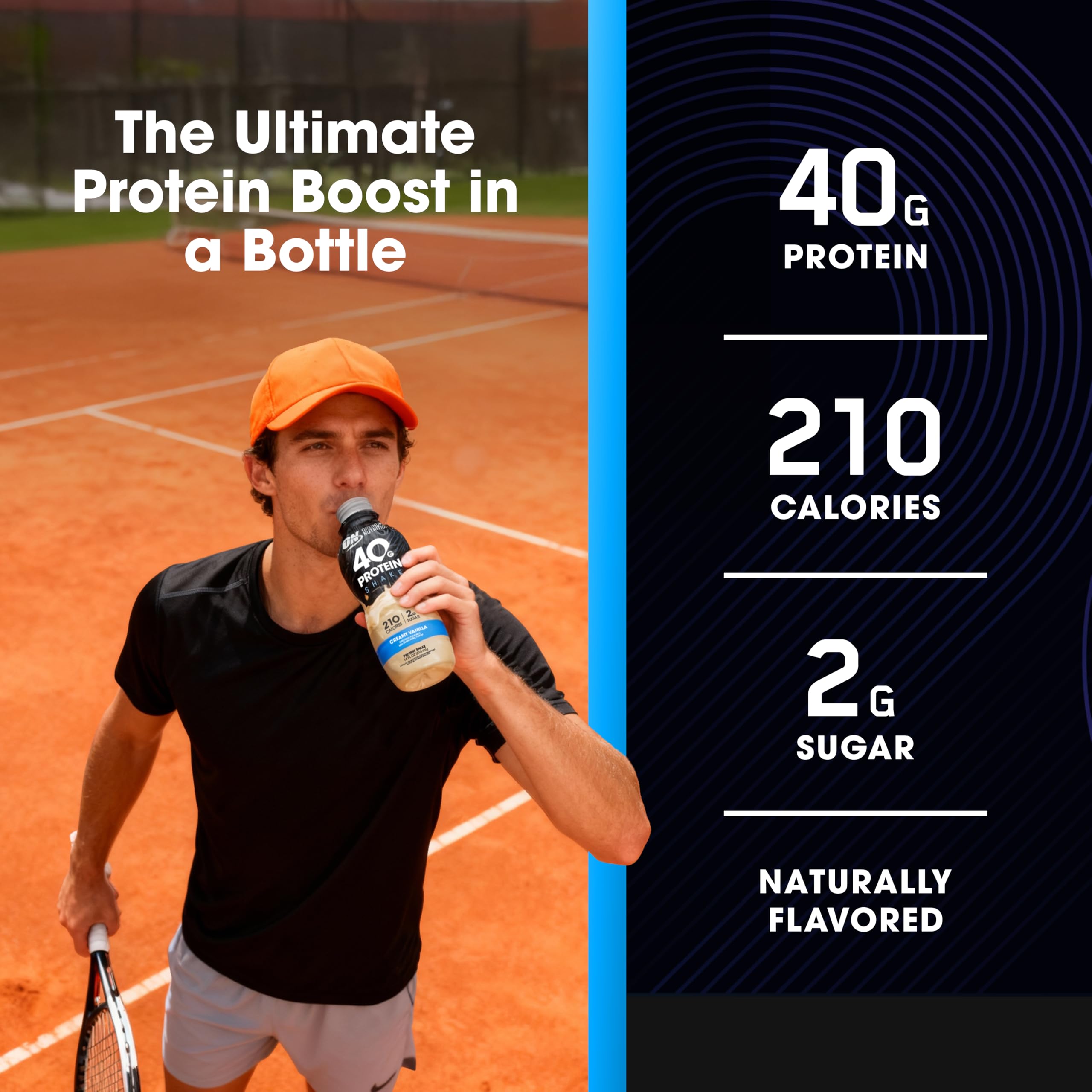 Optimum Nutrition chocolate shake being poured after training session.