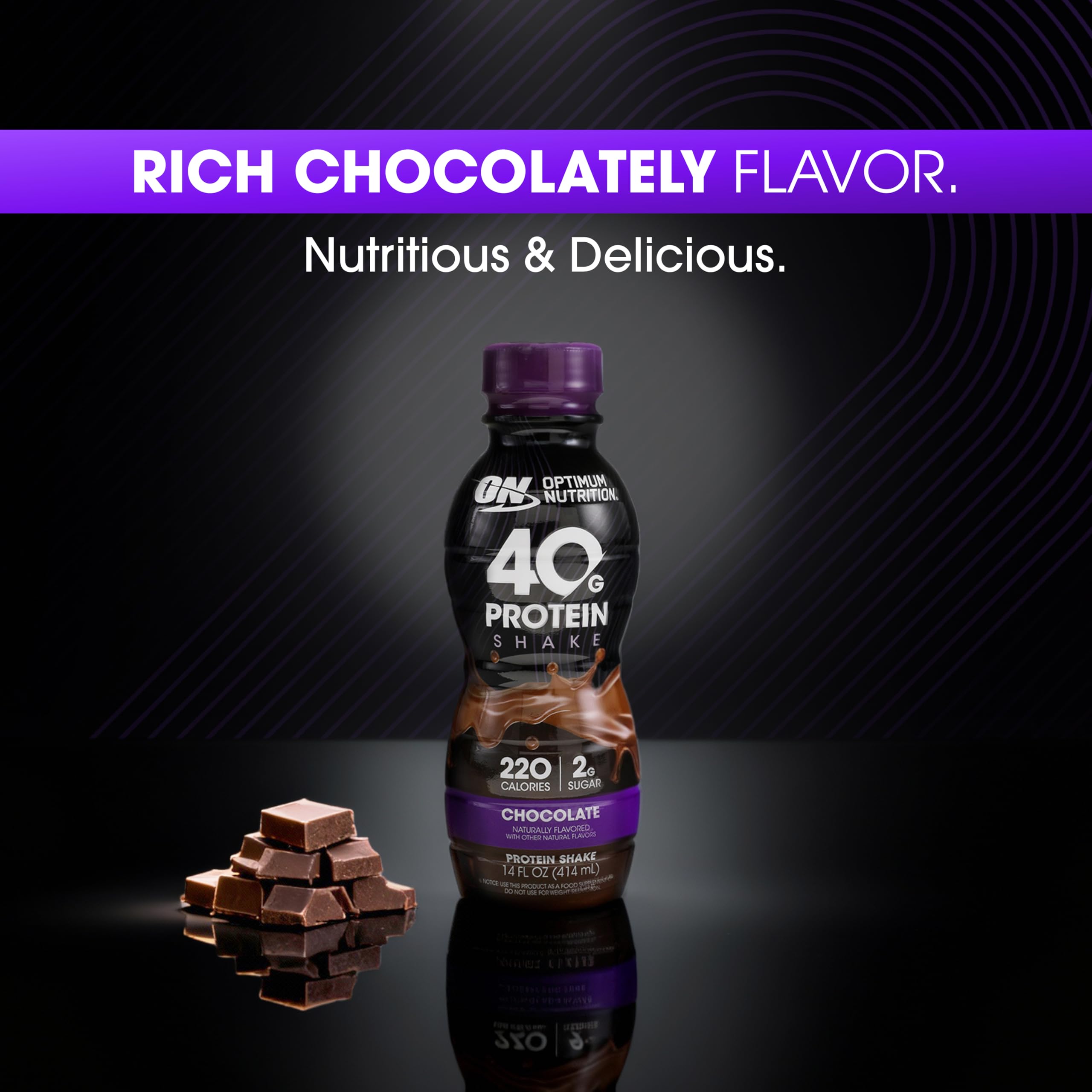 Optimum Nutrition 40g Protein Shake packaging group shot for product variety