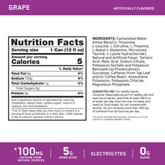 Optimum Nutrition Amin Energy sparkling pour into a glass for quick energy.