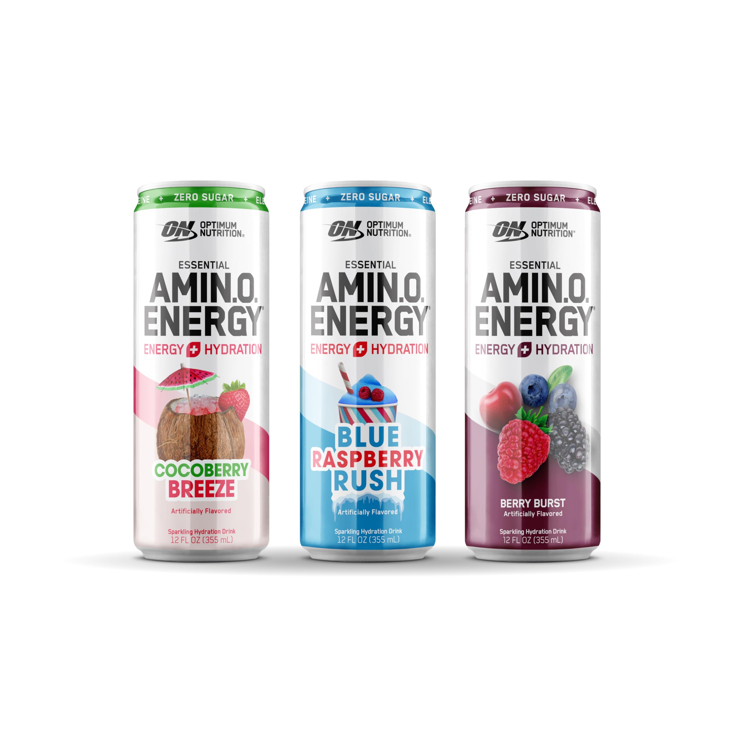 Optimum Nutrition Amino Energy berry-variety-pack display on shelf