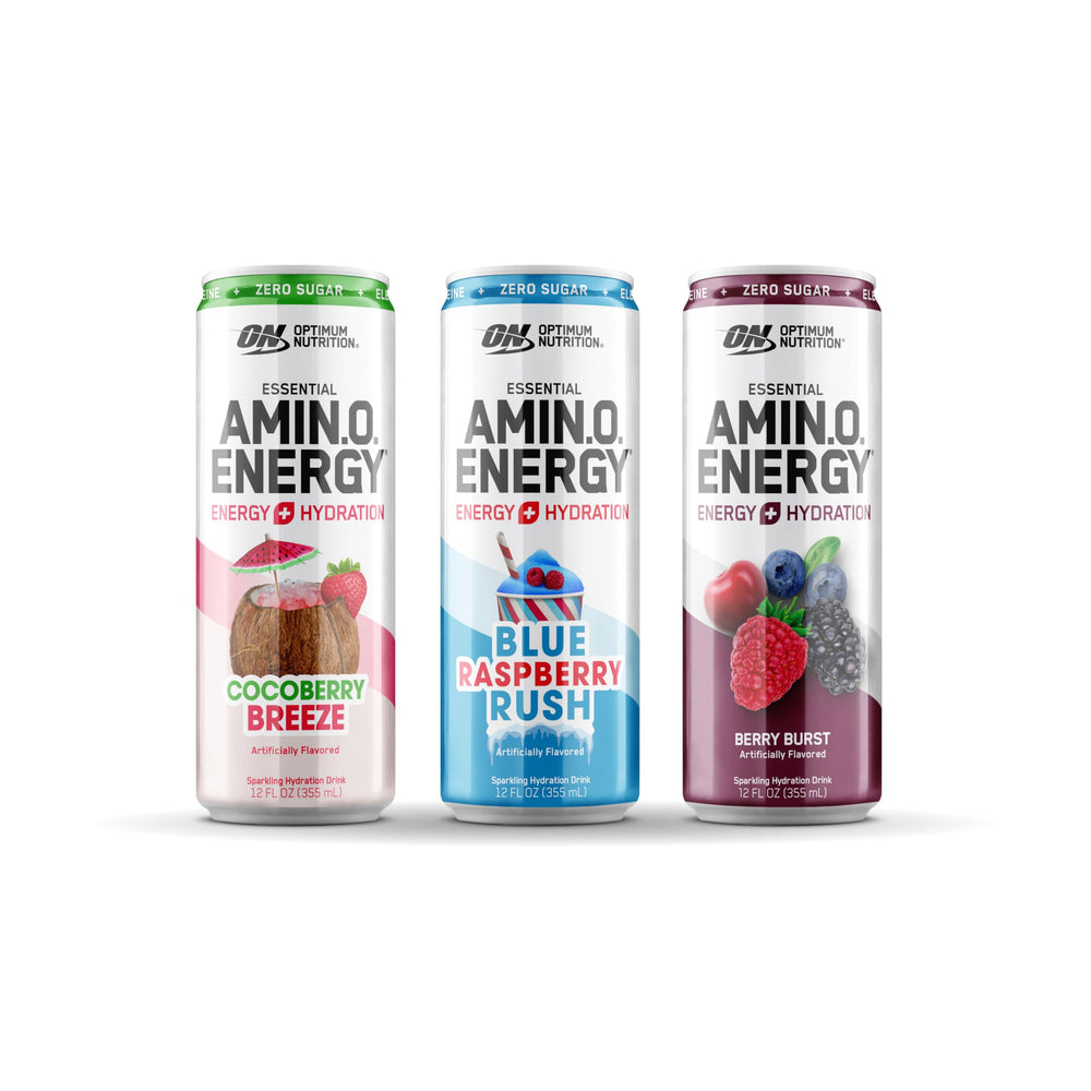 Optimum Nutrition Amino Energy berry-variety-pack display on shelf