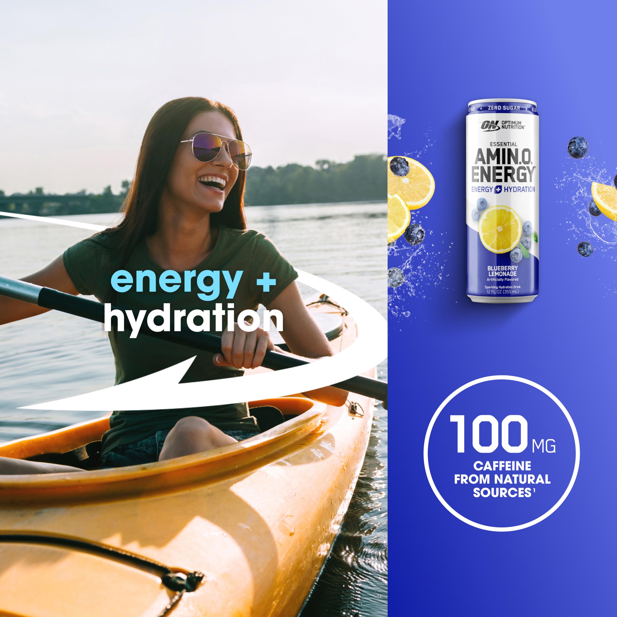 Optimum Nutrition Amino Energy can emphasizes natural caffeine and electrolytes