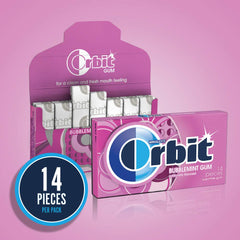 Backpack-ready Orbit Bubblemint packs for study sessions.