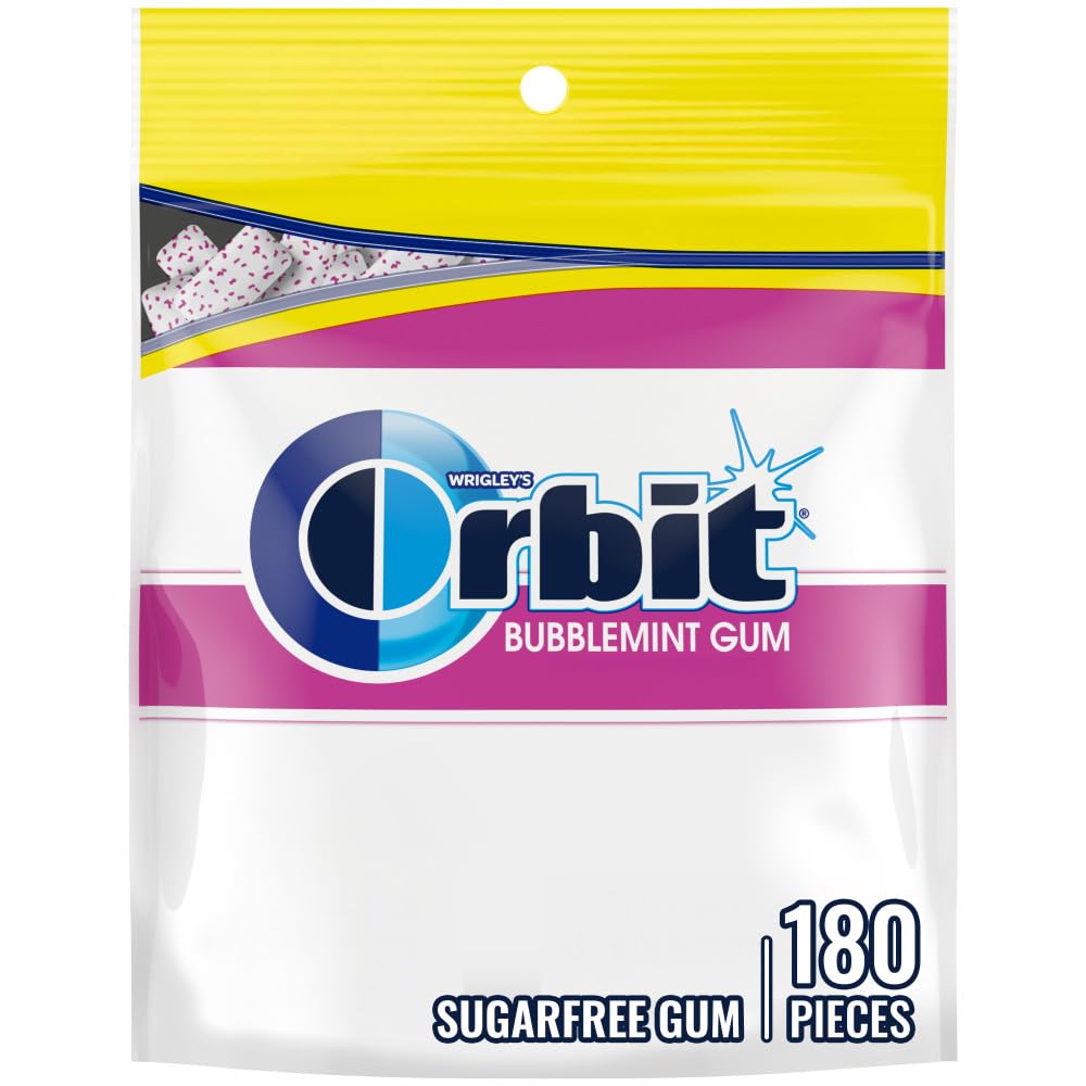 Orbit Bubblemint bulk pack in resealable bag for freshness