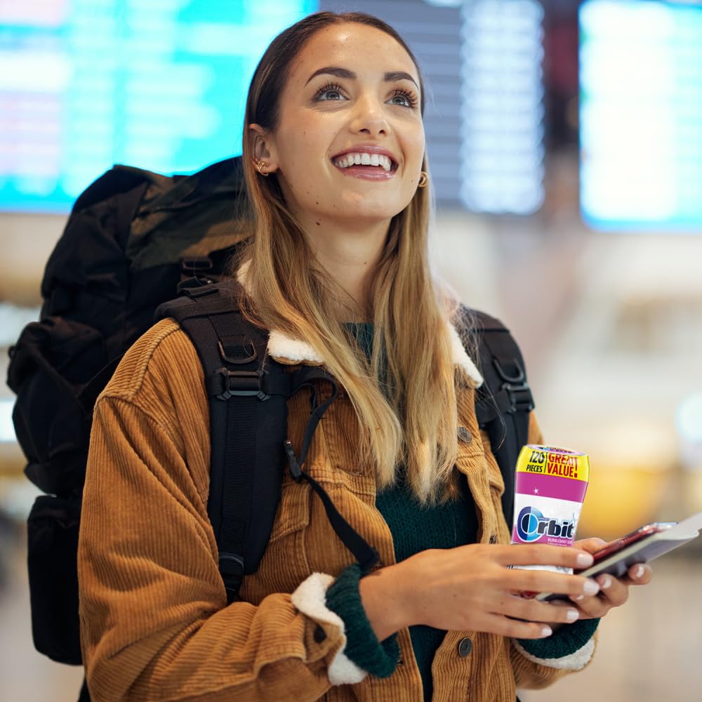 Orbit Bubblemint flight-ready display for quick minty refreshment between flights