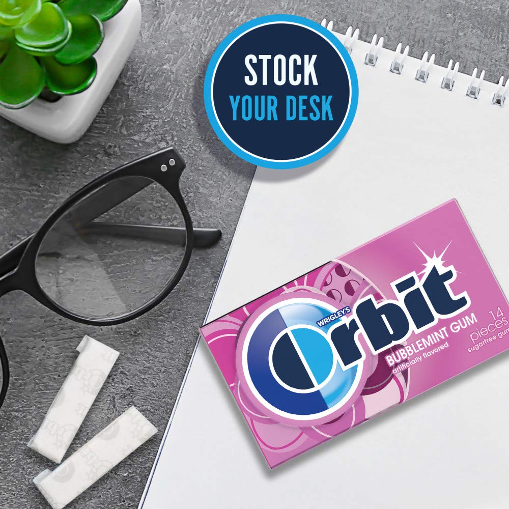 Gift-ready Orbit Bubblemint display for party favors.