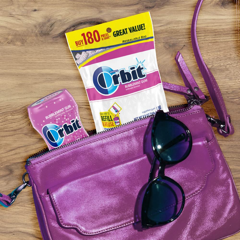 Orbit Bubblemint office desk set ready for quick breath refresh