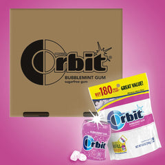 Orbit Bubblemint 180-piece refill pack for bulk use on the go