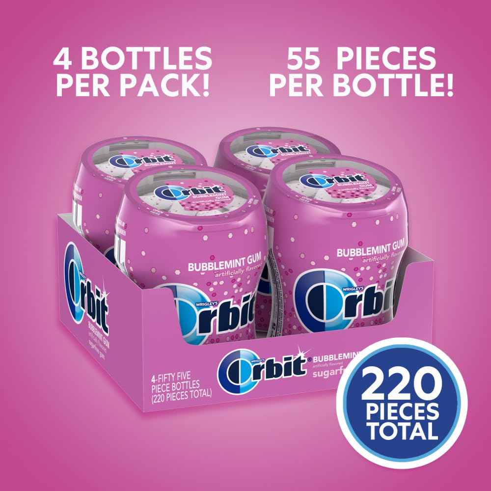 Orbit Bubblemint sugarfree gum ADA Seal of Acceptance visible on packaging.