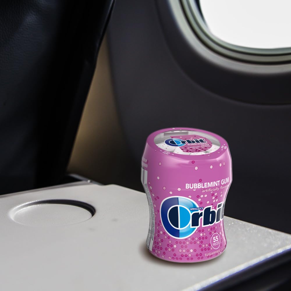 Orbit Bubblemint sugarfree gum just-brushed-clean feeling captured in minty bundle.